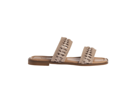 MARIETTA CHROUSALA AMARYLLIS LEATHER FLAT SANDALS