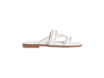 MARIETTA CHROUSALA ATHINA LEATHER FLAT SANDALS