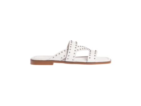 MARIETTA CHROUSALA ATHINA LEATHER FLAT SANDALS