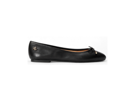 LAUREN RALPH LAUREN JAYNA LEATHER BALLET FLATS