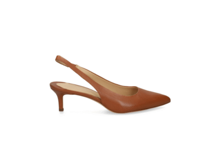 LAUREN RALPH LAUREN LOLAH II LEATHER SLINGBACK PUMPS