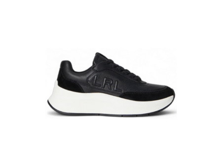 LAUREN RALPH LAUREN FRANKY LEATHER LOW TOP SNEAKERS