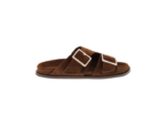 ALOHAS ALBA SUEDE BROWN LEATHER SANDALS
